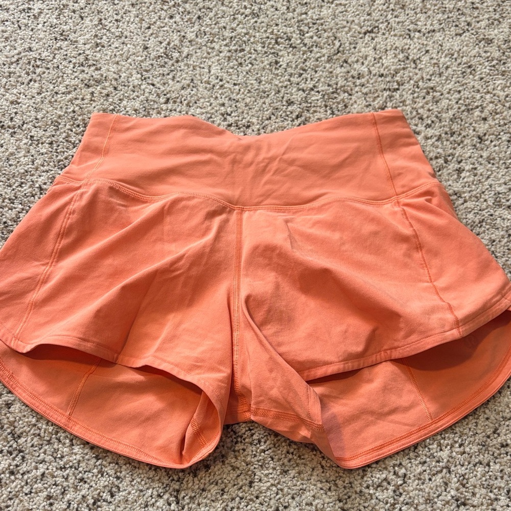 barely worn lululemon athletica Women's Coral Athletic Shorts